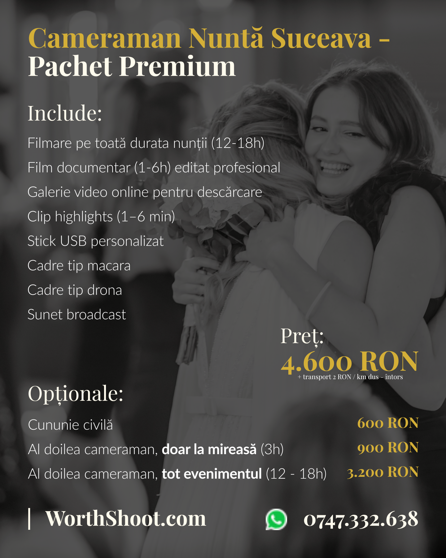 Fotograf Nunta Suceava · Pachet Cameraman Nunta